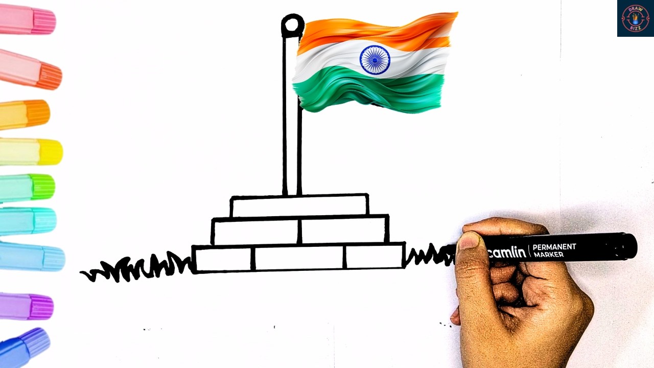 How To Draw Indian Flag | Easy Step By Step Tutorial