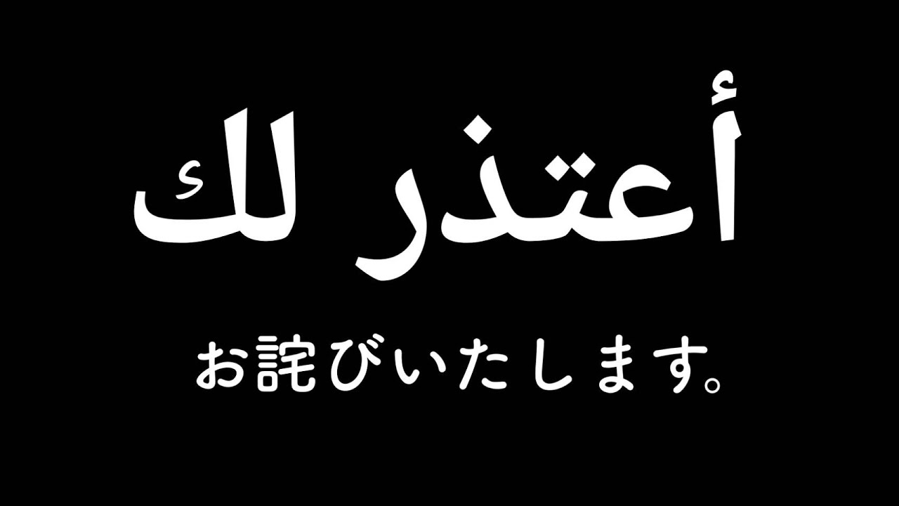 お詫びいたします خليني أعتذر لك