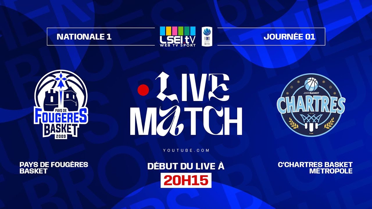 🏀 JOURNEE 1 - 25/26 : Pays de Fougères Basket vs Chartres