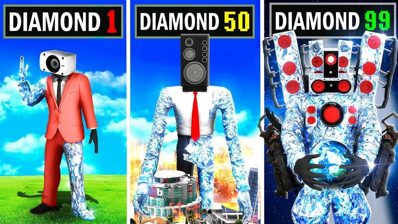 UPGRADING DIAMOND SPEAKERMAN in GTA 5! (Skibidi Toilet Mod)