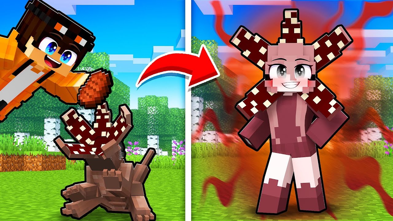 TRANSFORMEI esse DEMOGORGON em uma GAROTA no Minecraft!