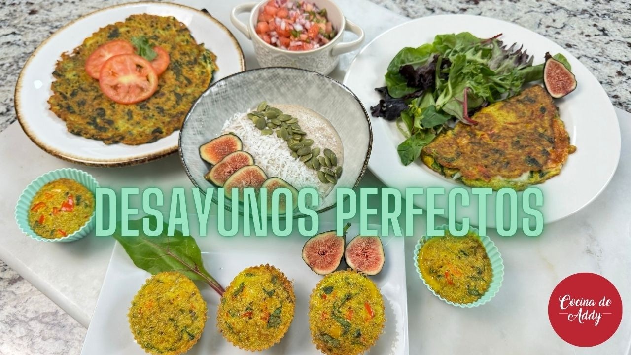 DESAYUNOS Sin Huevo, Azúcar, Harina y Avena. Altos en Proteína P/Perder Peso, Azúcar, Huesos Fuertes