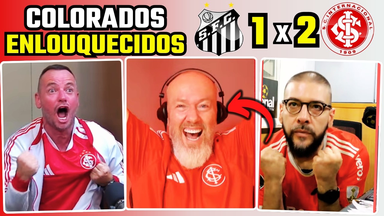 REAÇÕES do BALDASSO e COLORADOS na PRIMEIRA VITÓRIA - SANTOS 1 X 2 INTERNACIONAL (REACT)