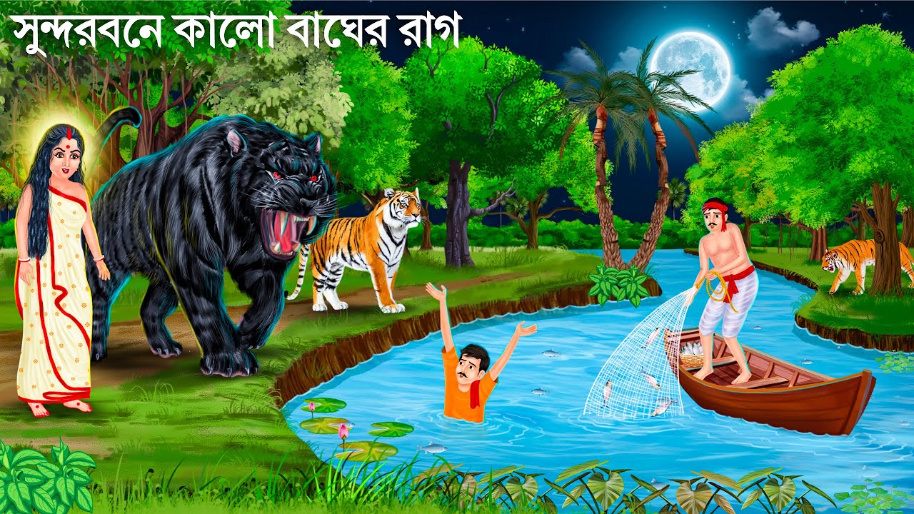 সুন্দরবনে কালো বাঘের রাগ | Sundarbon Cartoon | KALO BAGH | Notun Bangla Golpo | Bhuter Cartoon