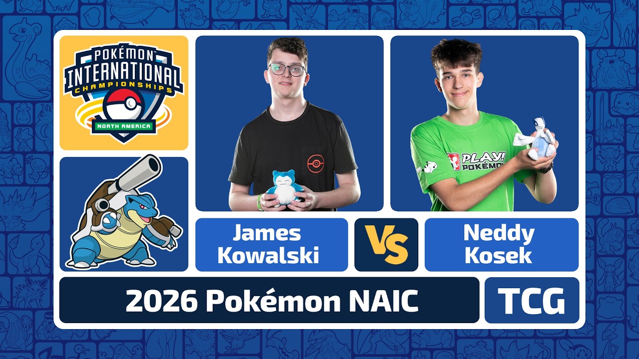 Джеймс Ковальски против Недди Косека &mdash; Финал Pok&eacute;mon TCG в категории Masters | NAIC 2026