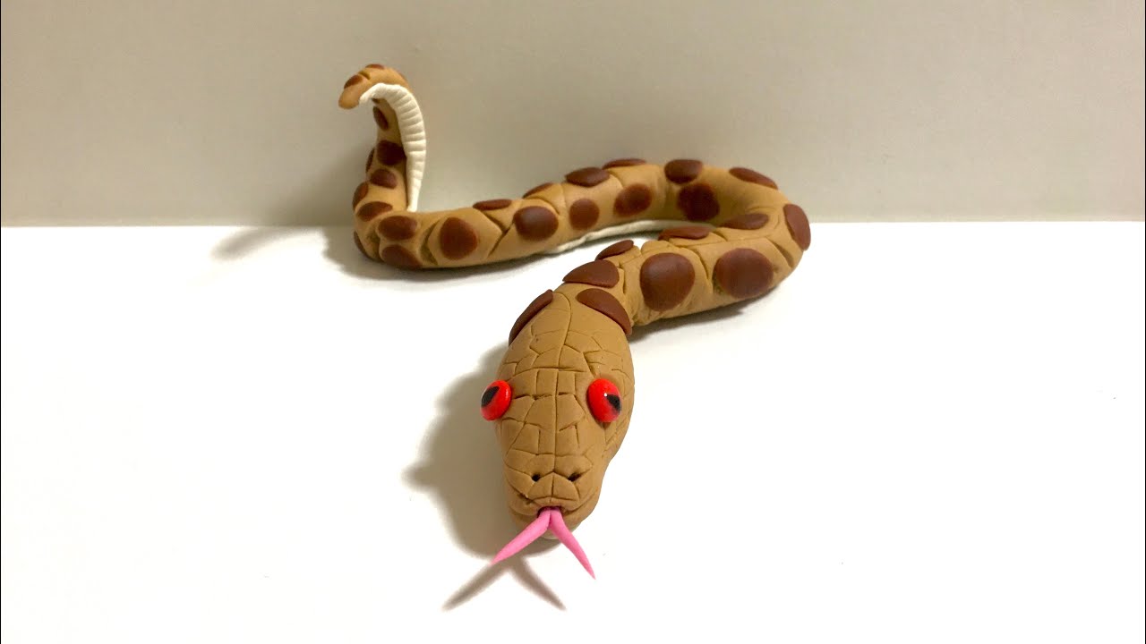 ♥️ Clay with me- how to make a python snake | playdoh model tutorial craft. easy DIY