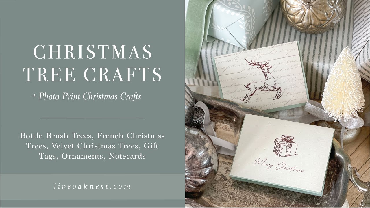 DIY French Christmas Tree, DIY Velvet Christmas Trees, Photo Prints Christmas Crafts