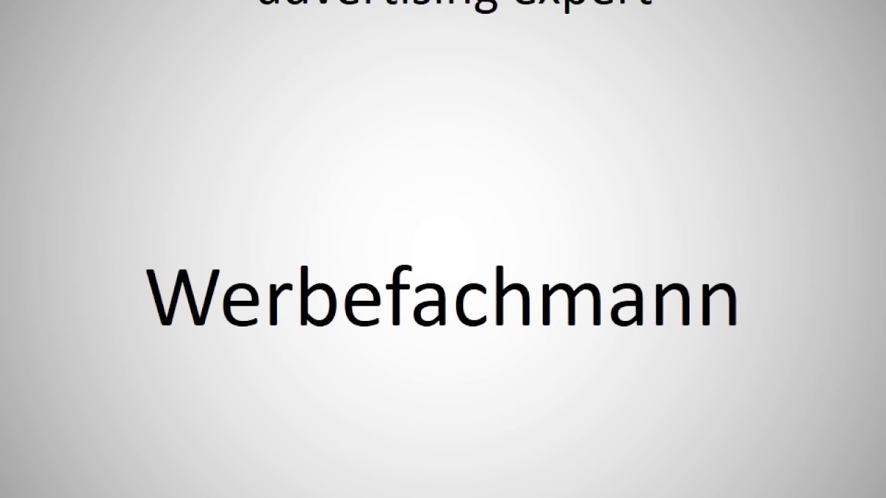 How to say advertising expert in German?