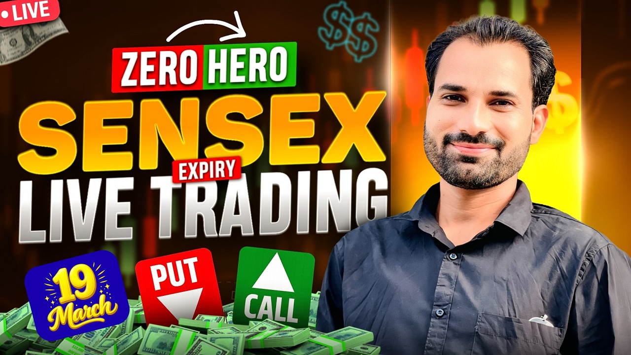 🔥Sensex Expiry Live | Nifty Banknifty Live | 19 March LIVE Market | Krishna bulls live 🚀📉