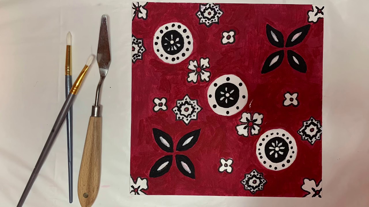 RED & WHITE AJRAK MOTIF 🖌
