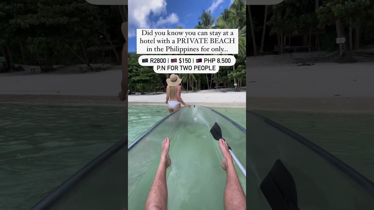 This hotel in the Philippines has a private beach!🔥😍#privatebeach #travelphilippines #philippines