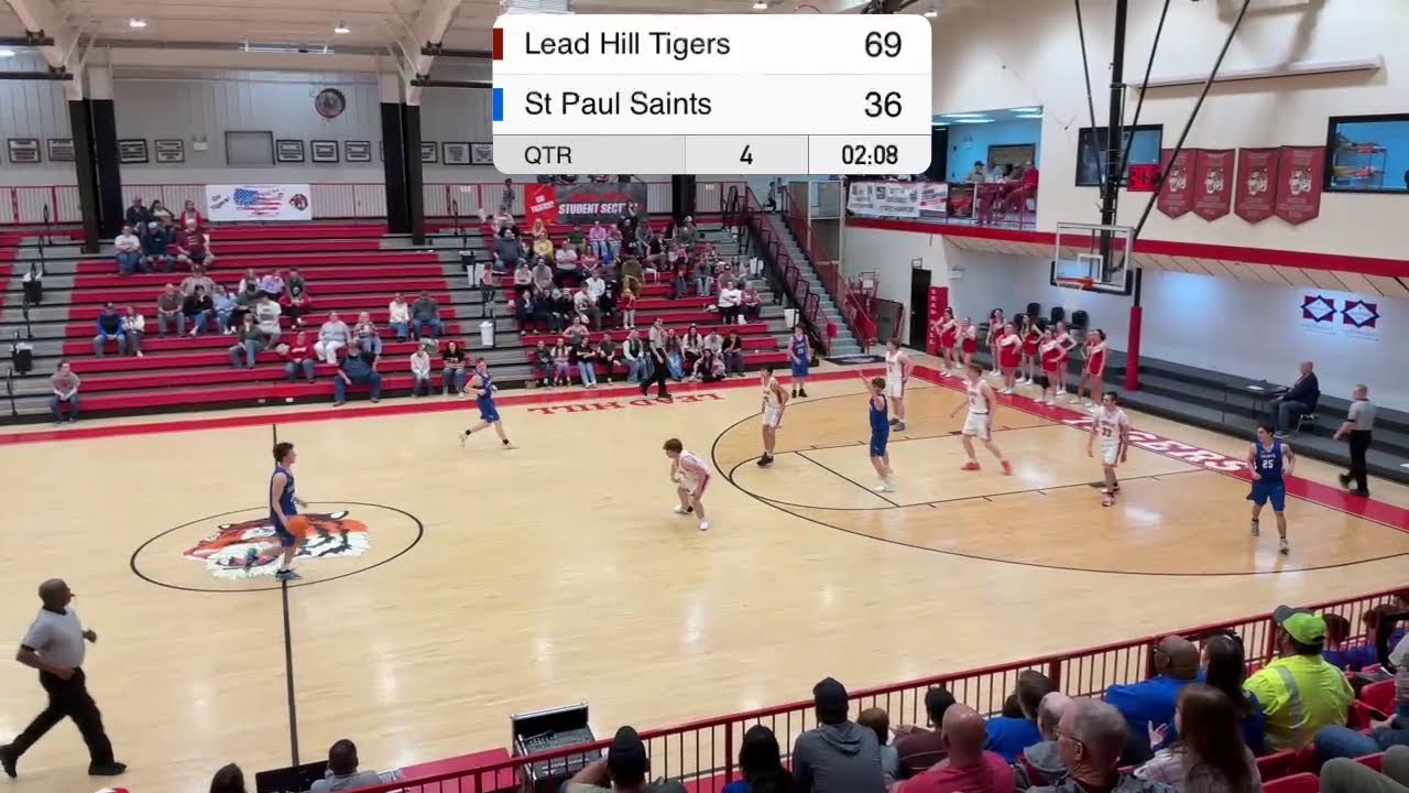 1-A Region 1  Tournament: Boys Varsity Lead Hill Tigers v St. Paul Saints