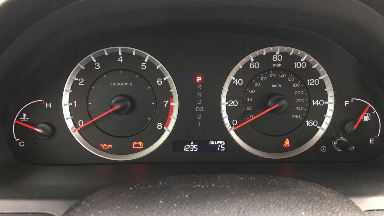 2009 Honda Accord wrench light reset