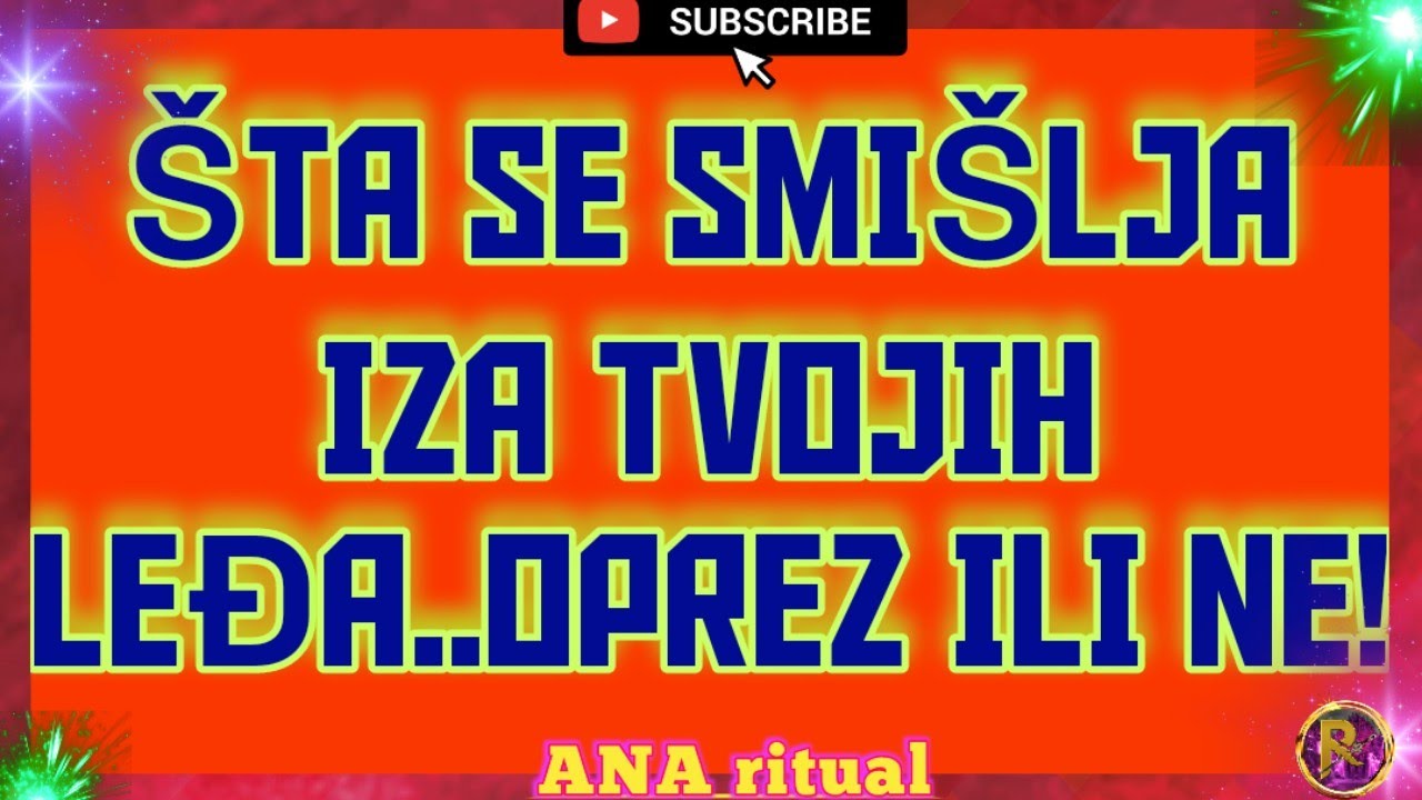 &Scaron;TA SMI&Scaron;LJA IZA TVOJIH LEDJA! OPREZ ILI NE!#anaritual #tarot #tarotreading
