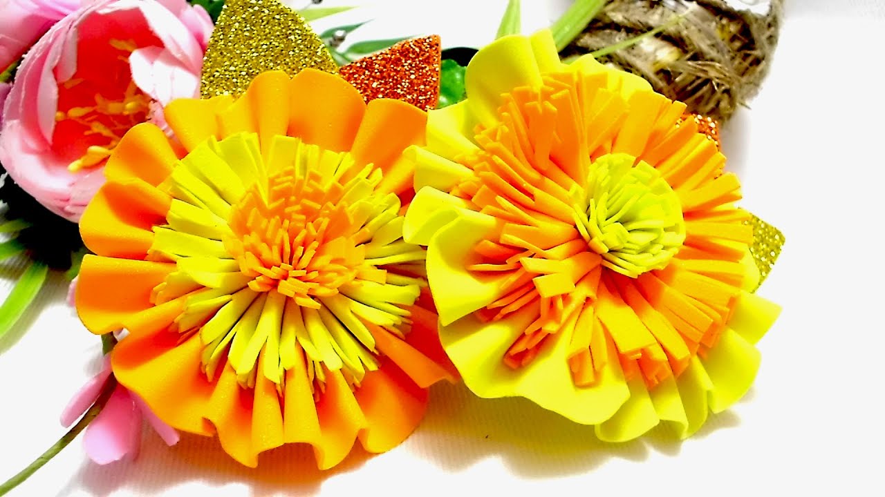 DIY easy foam flowers 🌸 foam paper flowers 🌸 Tatiana Craft