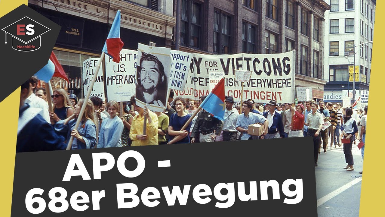 APO - die 68er Bewegung - Definition, Gründe, Kritik, Ende und Folgen - die 68er Bewegung erklärt!