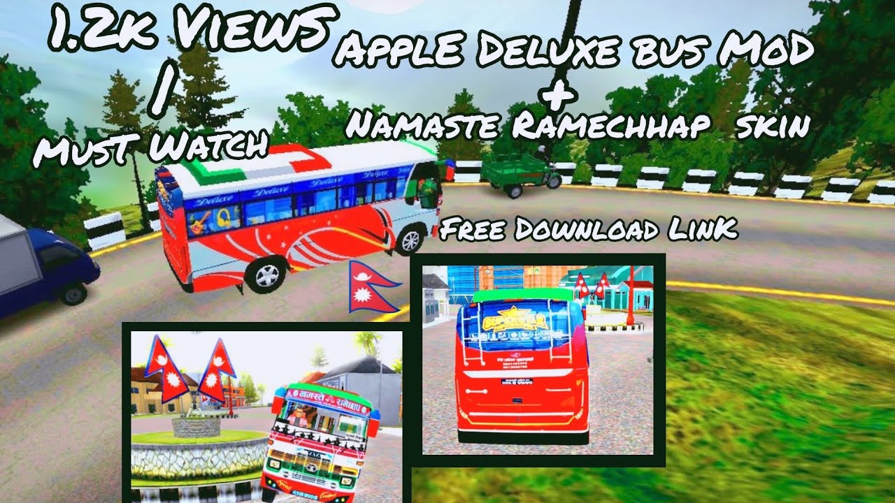 new apple deluxe bus mod@nepnex_mods /namaste ramechhap bus skin @xoremremix