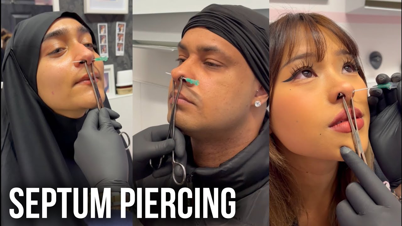Does Septum Piercing Hurt? 🤔 Nose piercing compilation | PART 1