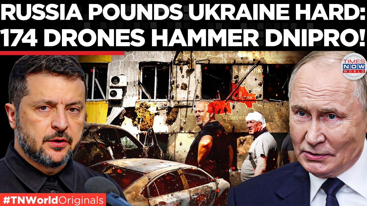 RUSSIA VS UKRAINE: Russia&rsquo;s Massive Drone Barrage Hits Dnipro, Putin Warns Zel | Times Now World
