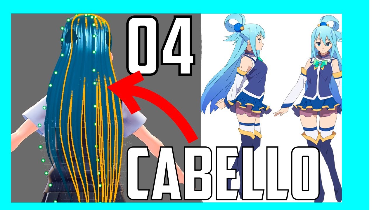 VROID ► TUTORIAL #04 - Como hacer cabello automatico en vroid