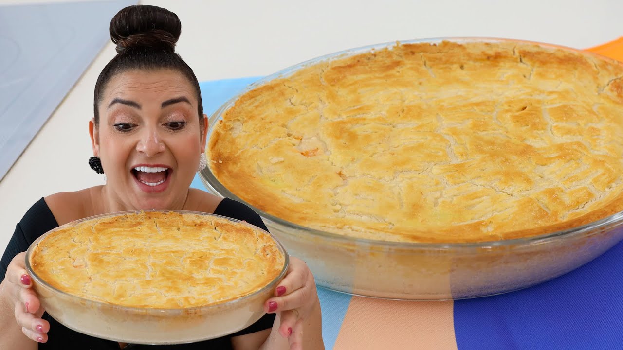 TORTA DE MASSA PODRE FEITA COM 2 INGREDIENTE