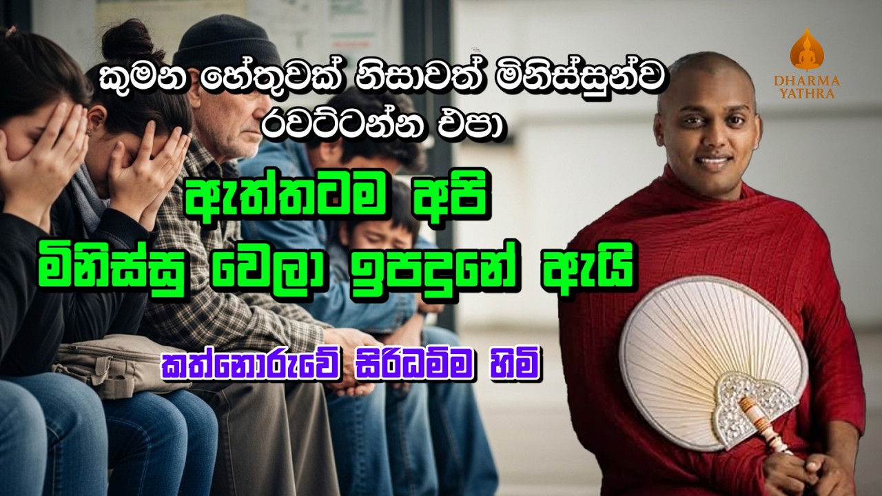 මිනිස්සු වෙලා ඉපදුනේ ඇයි ? | Kathnoruwe Siridamma Himi | #bana