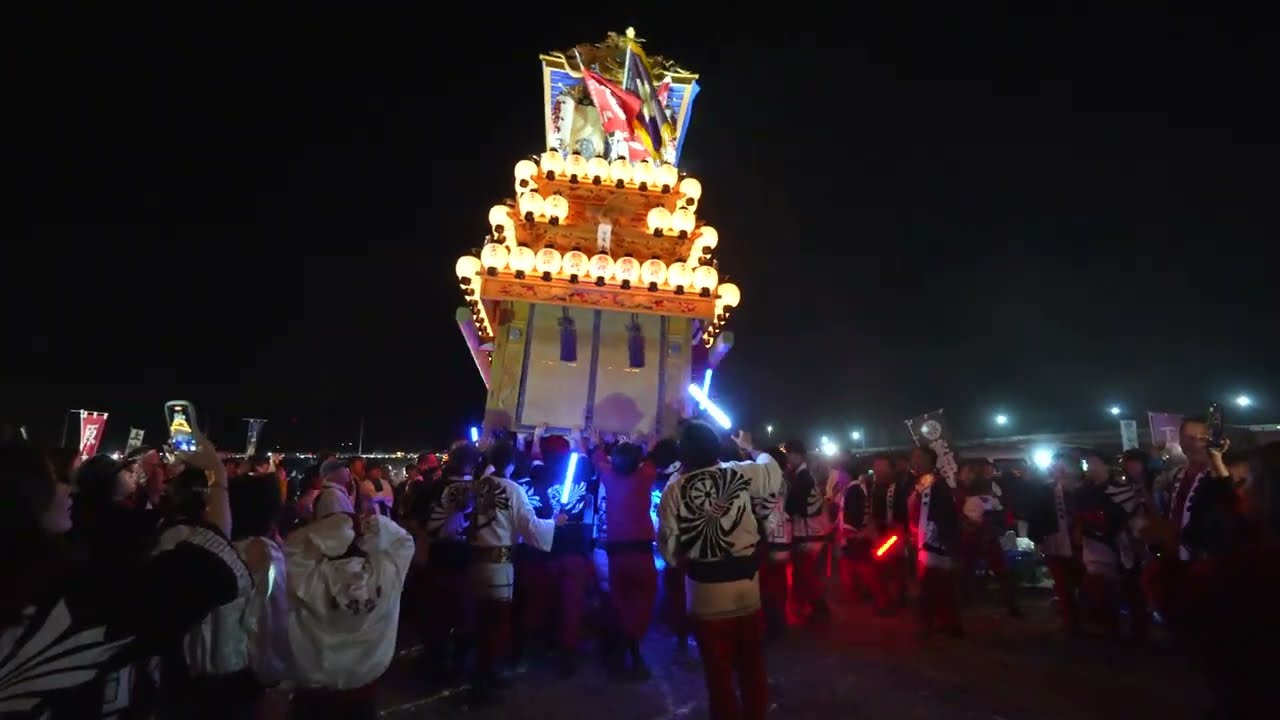 西条祭り 2023 古川　土手下ろし　差し上げ