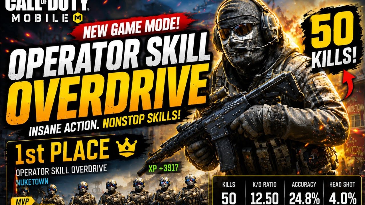 50 KILLS & MVP! 😱 New Operator Skill Overdrive | COD Mobile