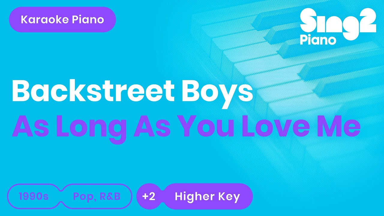 Backstreet Boys - As Long As You Love Me (Higher Key) Piano Karaoke