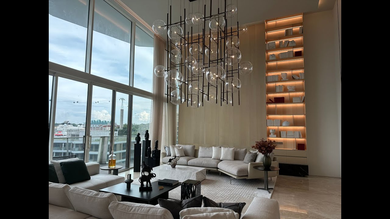Luxurious High Ceiling Duplex Penthouse with Sea View at Corals at Keppel Bay for Sale! 4725sqft