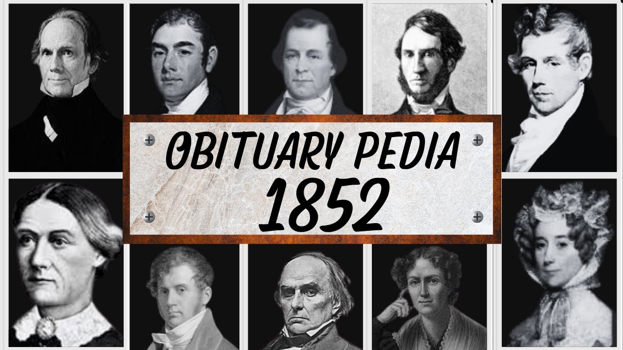 Знаменитые люди, которых мы потеряли в 1852 году — Некролог 1852 года