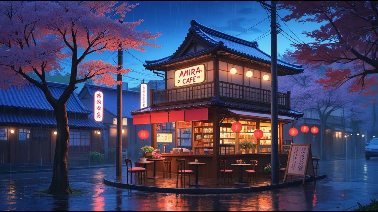 Nostalgic Chillhop with Rainfall Vibes 🌧️ Vintage 80s Coffeehouse Study Playlist