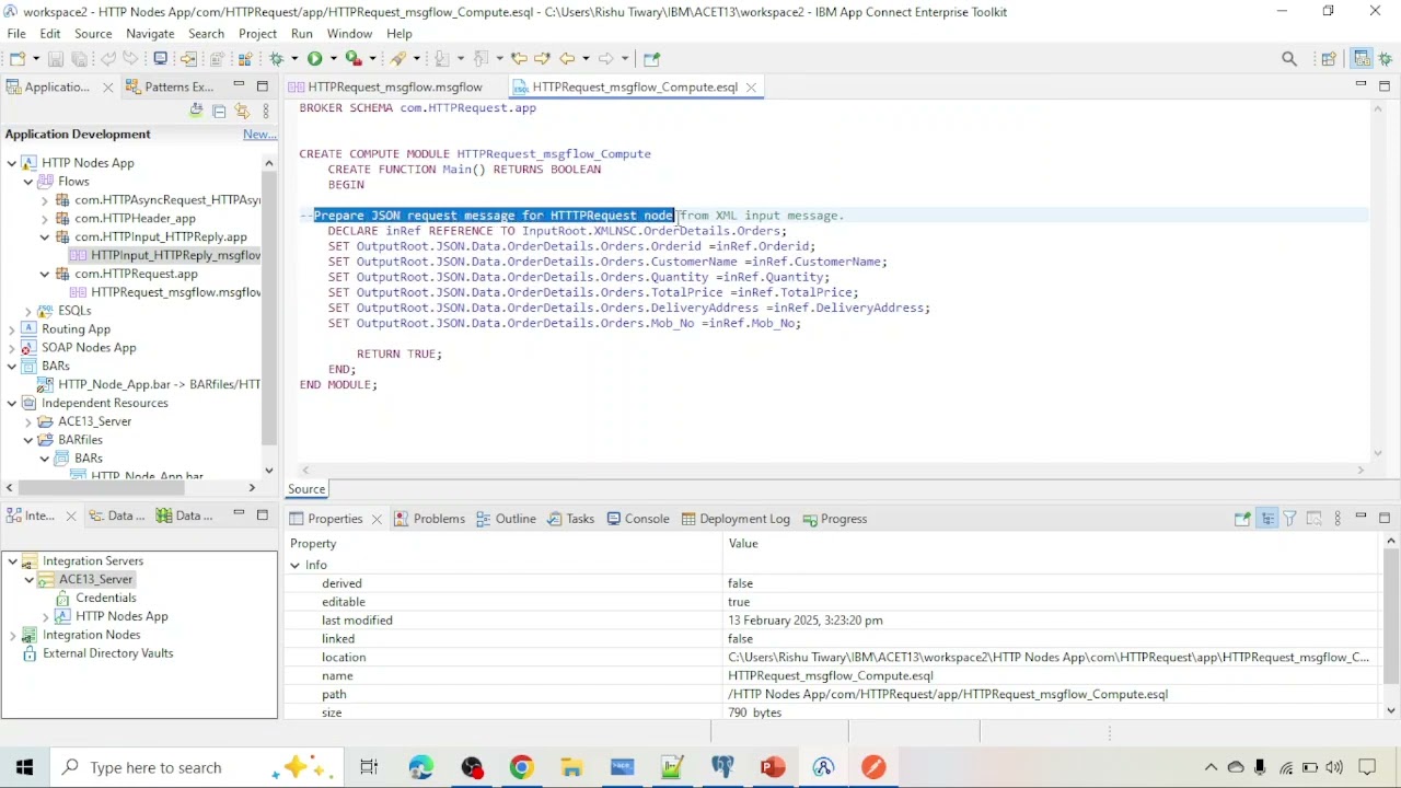 Узел HTTPRequest в IBM ACE || IBM ACE 13