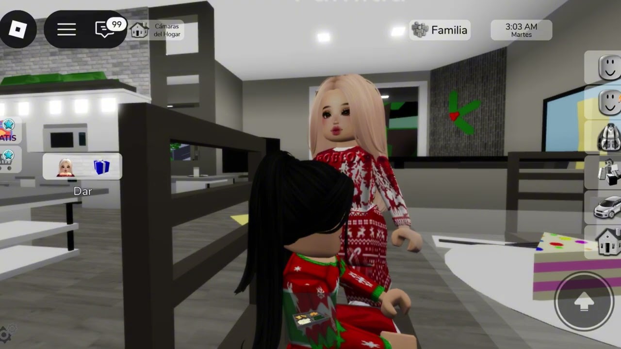 Abriendo los regalos de navidad 