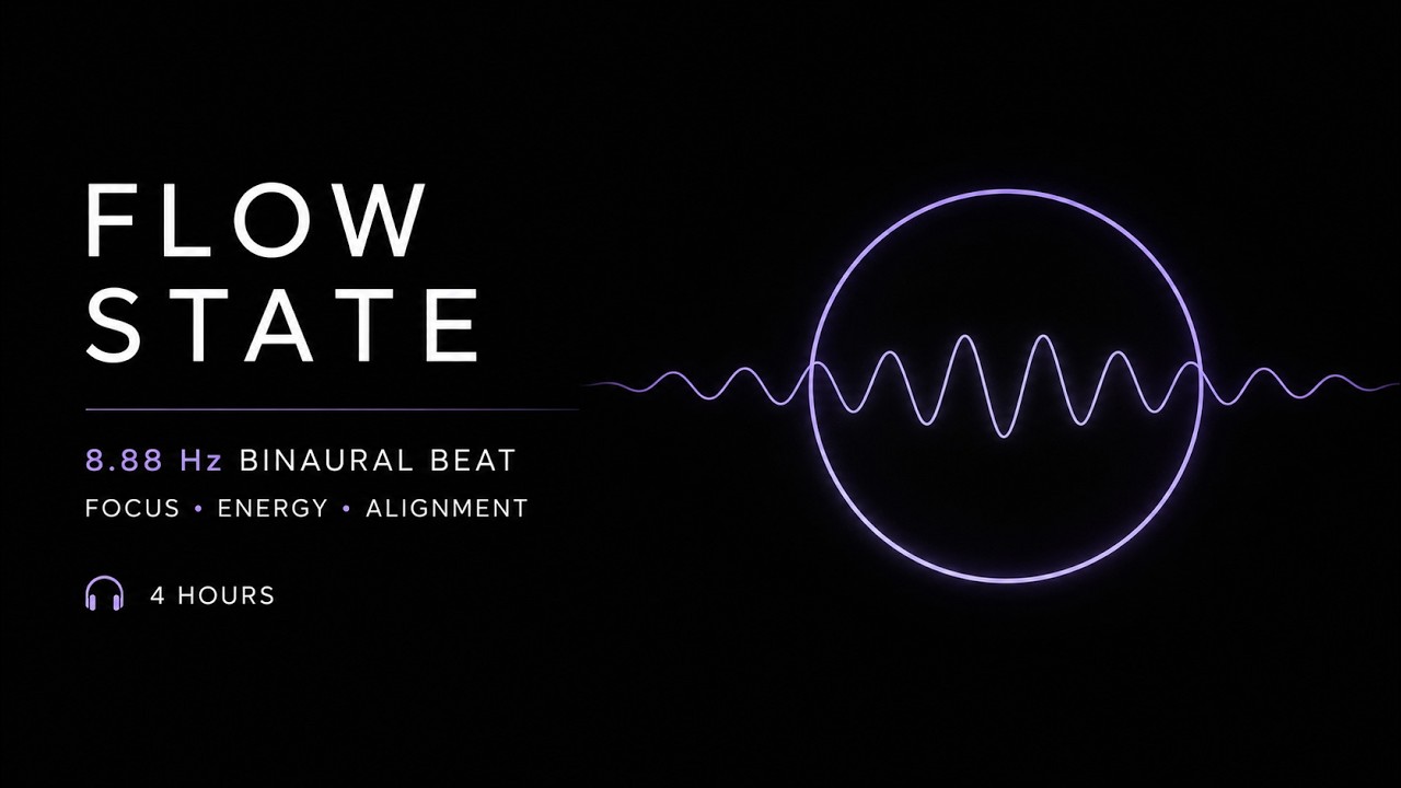 📡 Flow State | 4-Hour 8.88 Hz Binaural Beat for Infinite Energy, Focus & Alignment
