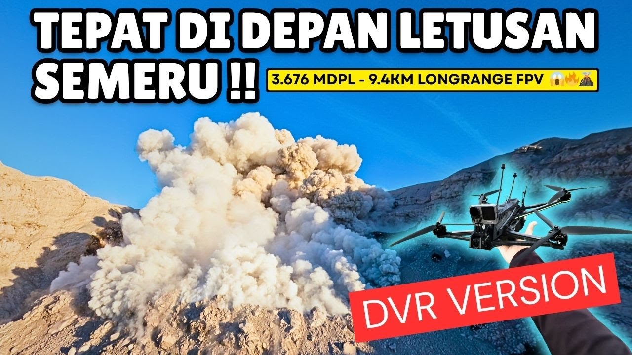 GILA!! Drone Rekam Letusan Semeru SEDEKAT INI?! 😱🔥 (DJI O3 DVR VERSION)
