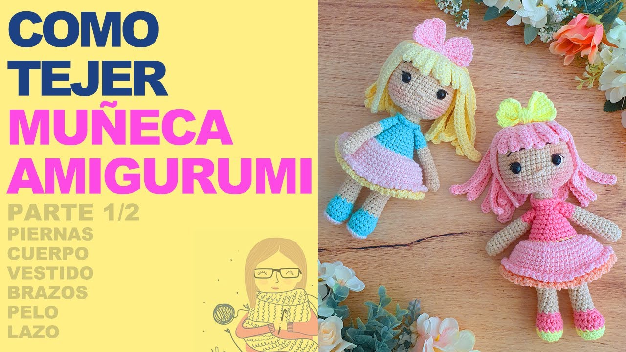 AMIGURUMI MUÑECA paso a paso en ESPAÑOL - CUERPO AMIGURUMI FÁCIL - parte 1/2 - ENG SUBS