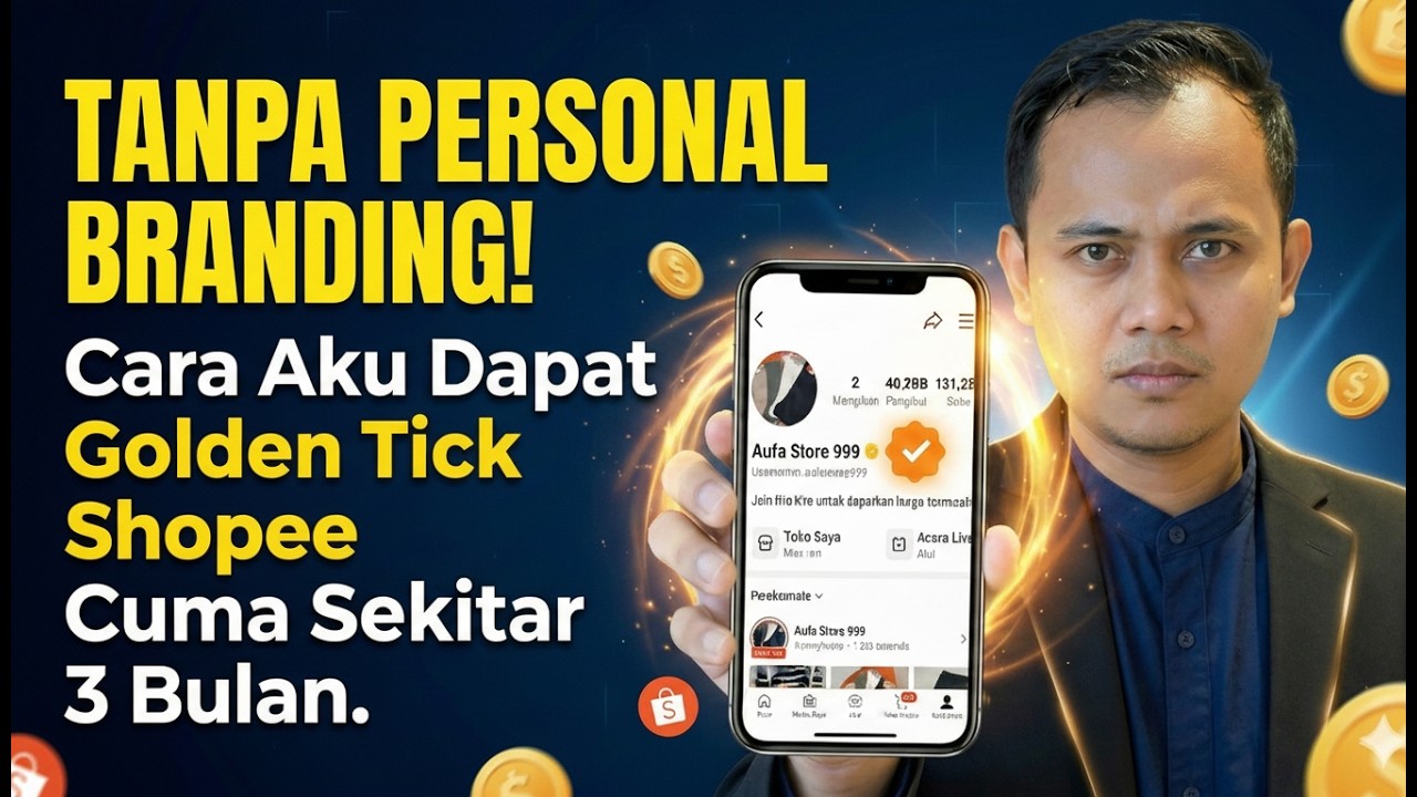 BONGKAR RAHASIAKU! Dapat Golden Tick Shopee Sekitar 3 Bulan Meski Tanpa Personal Branding