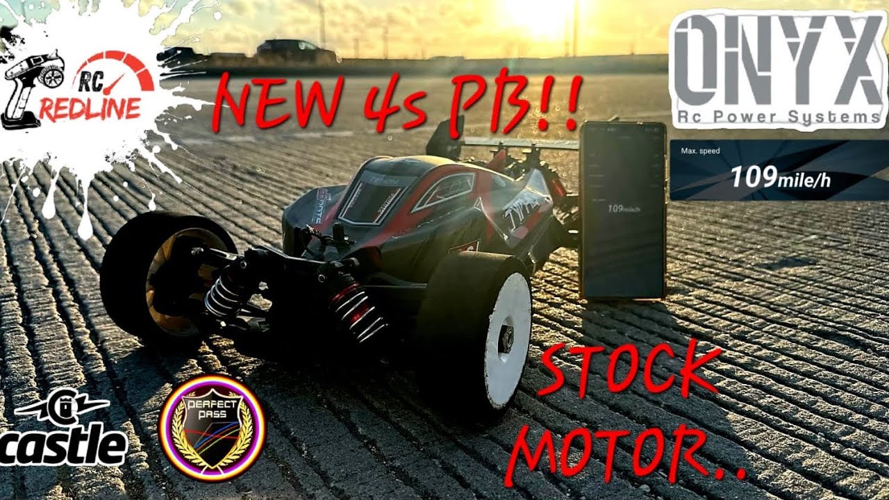 Arrma TYPHON 6s 109mph on 4s w/ STOCK MOTOR.. #rcspeedrun #rccar #castlecreations #teamonyx #arrma