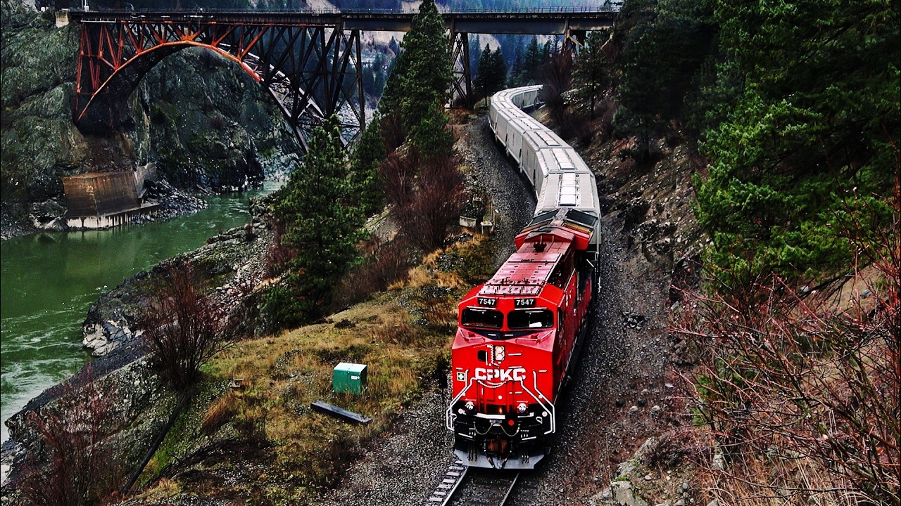 CPKC RAILROAD ACTION AT CISCO BRIDGES IN THE FRASER CANYON!