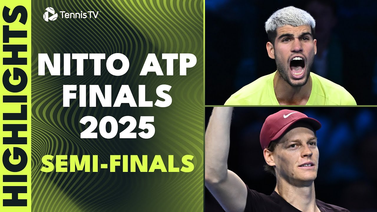 Alcaraz vs Auger-Aliassime, Sinner vs de Minaur | Nitto ATP Finals 2025 Semi-Finals Highlights
