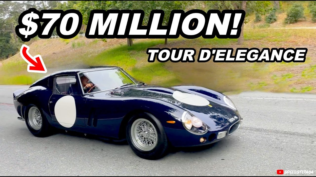 2024 Pebble Beach Tour d'Elegance Pure Drive By Sound! Ferrari 250 GTO, F40, Miura, XJ220
