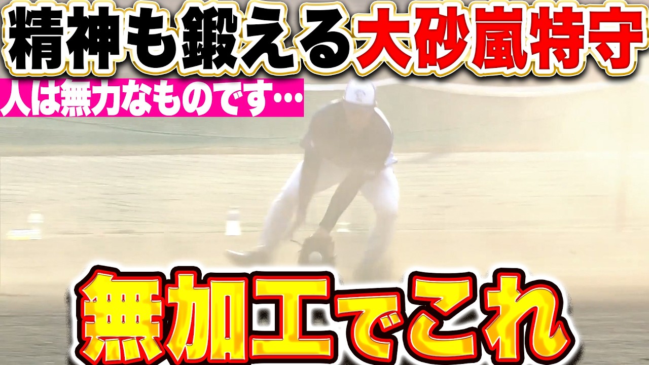 【これで無加工…】自然の前で人は無力!? 『吹き荒れる強風…大砂嵐特守でメンタルも鍛える！』