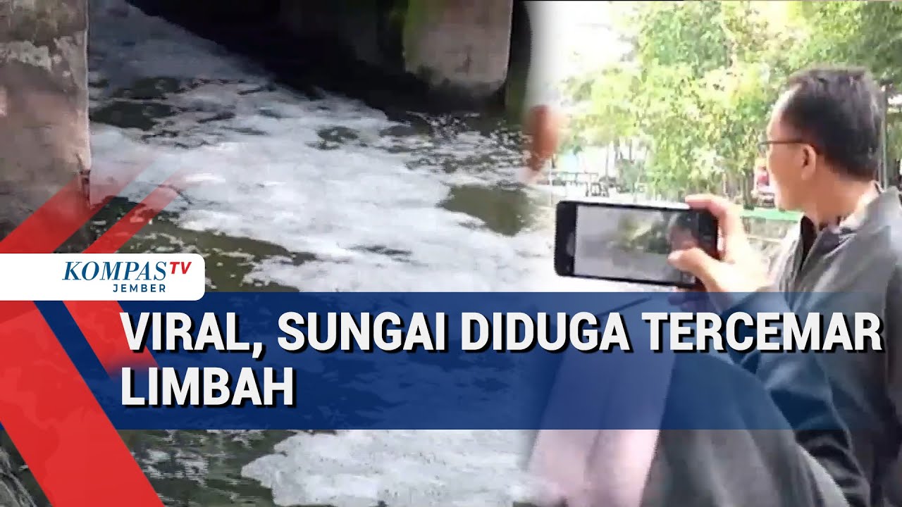 Diduga Tercemar Limbah B3, Sungai Bono Sidoarjo Berbusa dan Berbau Menyengat