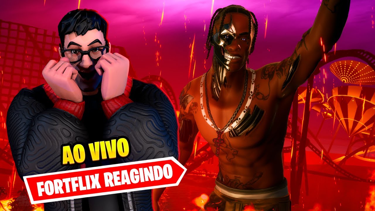 EVENTO AO VIVO DO TRAVIS SCOTT INCRÍVEL! FORTFLIX REAGINDO