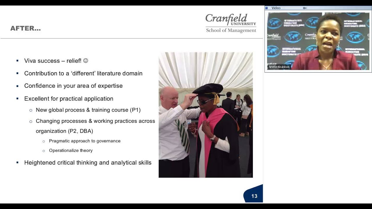 A transformation - my DBA story: Dr Michael McGrath & Dr Nneka Abulokwe