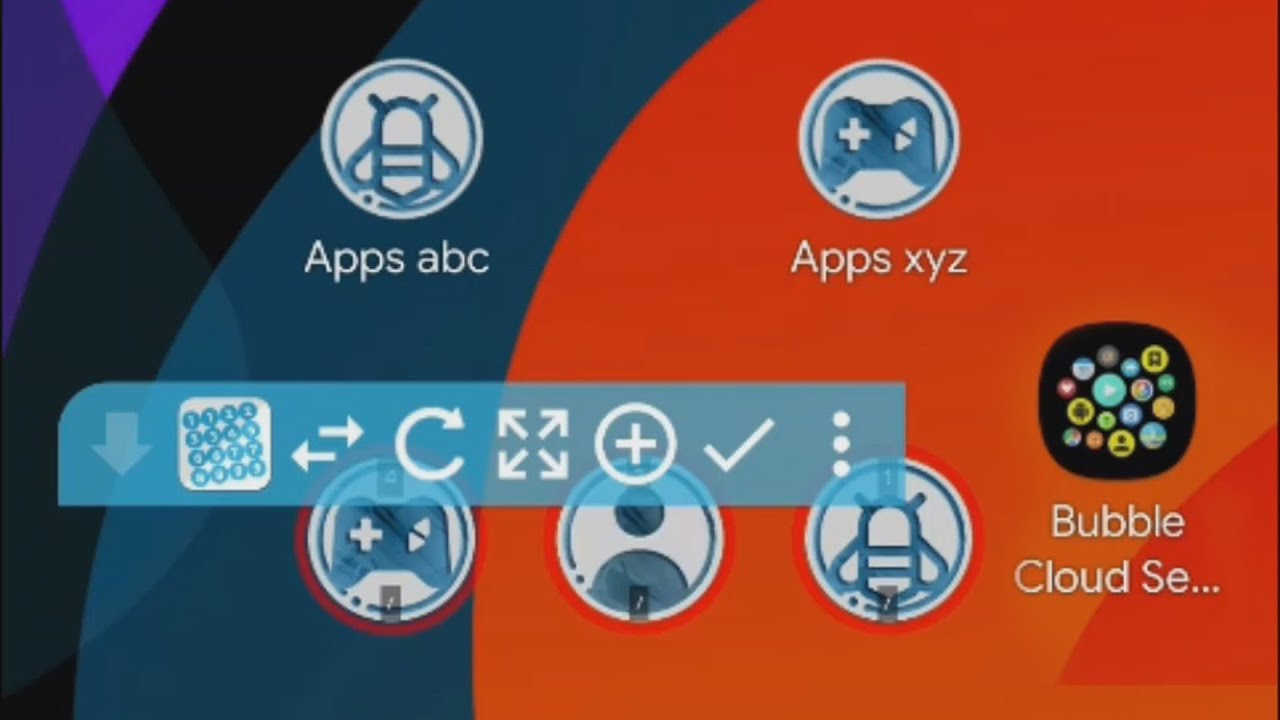 Folder options and the new embedded toolbar in Bubble Cloud home Screen Widgets