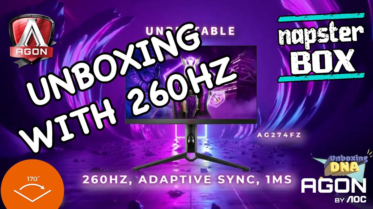 Best 260Hz Gaming Monitor! - AOC AGON PRO AG274FZ 27inch Monitor Unboxing (Ang version)