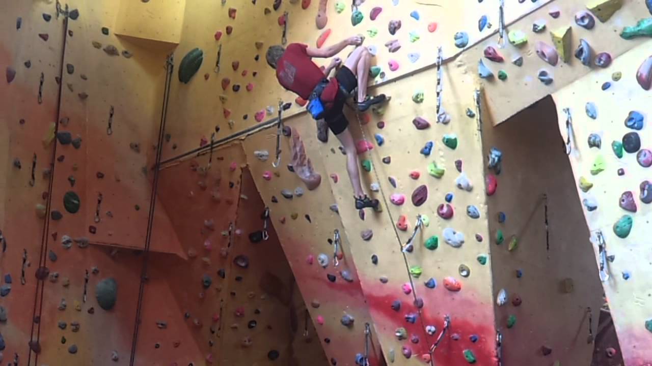 Orrin Coley climbing an 8b at Redpoint, Birmingham