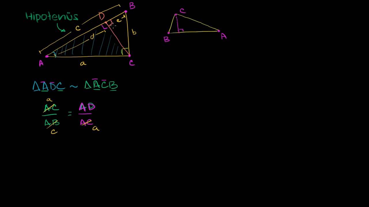 İspat: Benzerlik Yoluyla Pisagor Teoremi İspatı (Temel Geometri / Pisagor Teoremi) (Matematik)